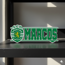 Custom Sporting supporter name sign