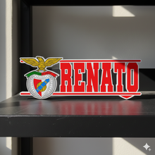 Benfica name sign for football-inspired room decor