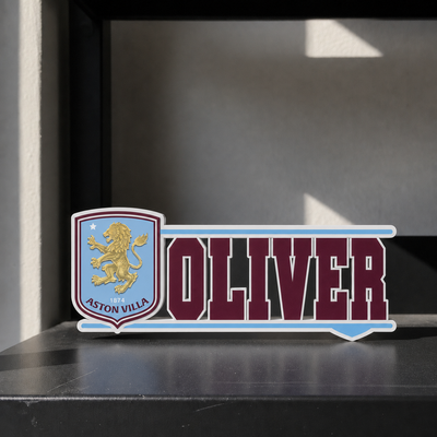 Aston Villa custom name sign