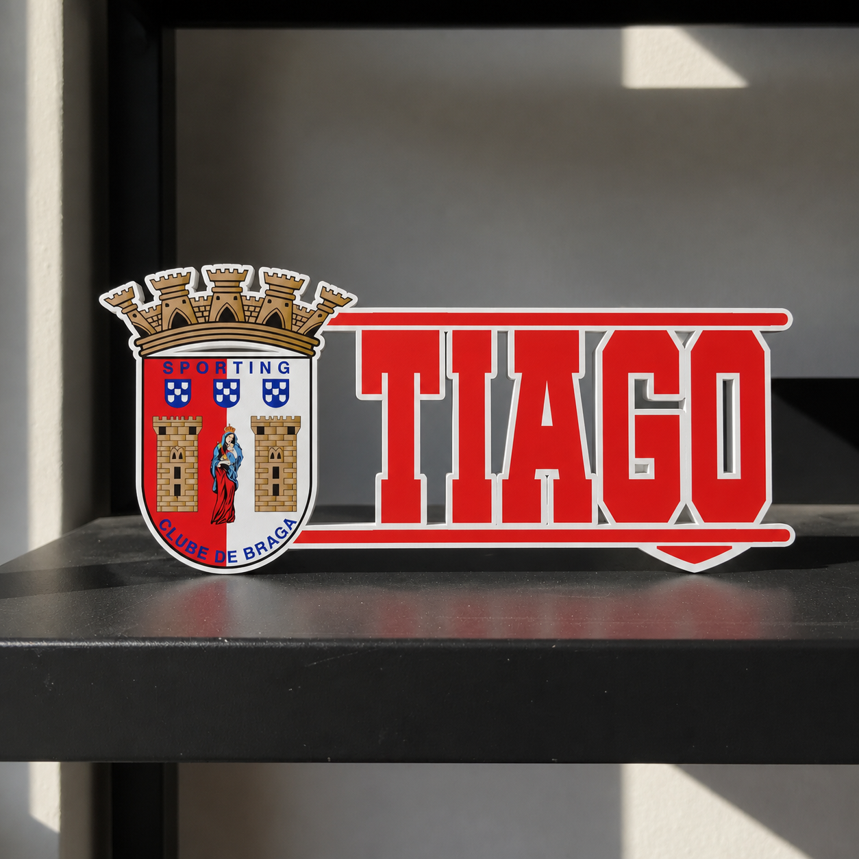 SC Braga personalized 3D name sign