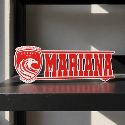 CD Santa Clara personalized 3D name sign
